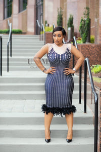 LUXE FEATHER DRESS - UVM Collection 